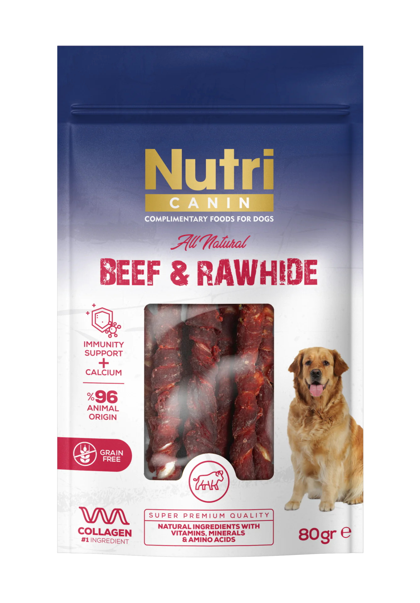 Sığır Eti Sargılı Kemik 80gr