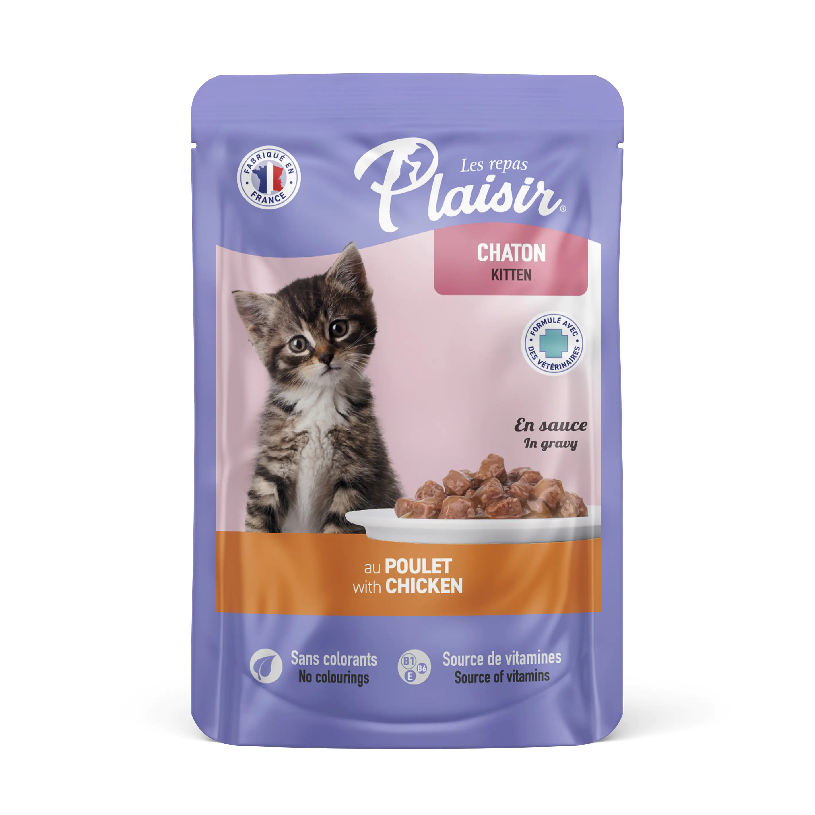 Plaisir Tavuklu Yavru Kedi Pouch 100gr